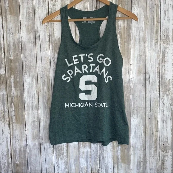 NWT NCAA Michigan State Spartans Green Tank - Picture 1 of 5